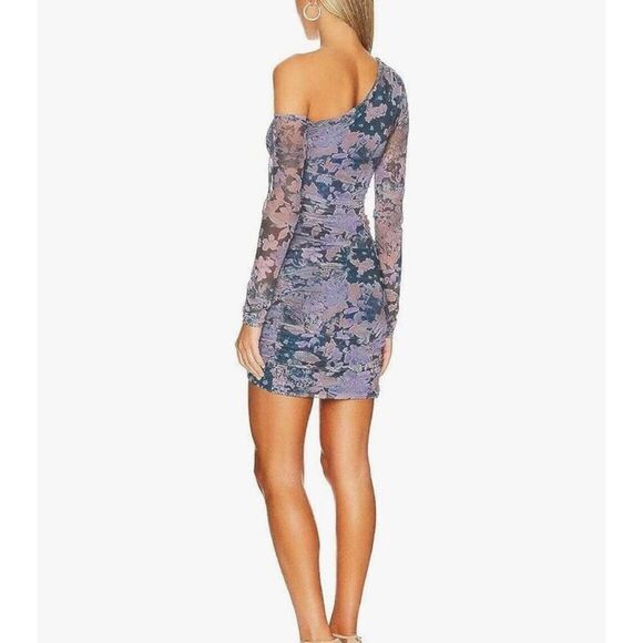 Free People Chloe Long Sleeve One Shoulder Mini Dress Size M - Picture 2 of 10